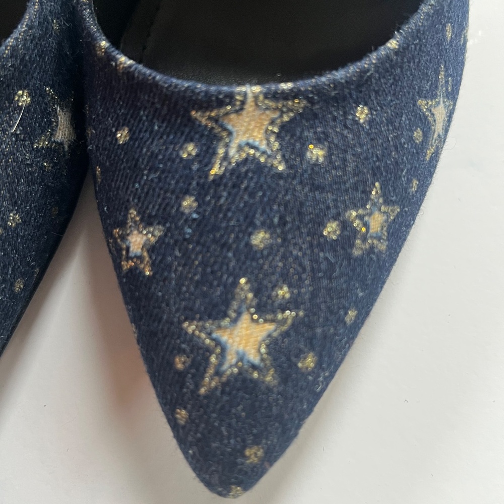 Free People Charles By Charles David Denim Star Stiletto Heels Women's size 9M - Picture 8 of 8